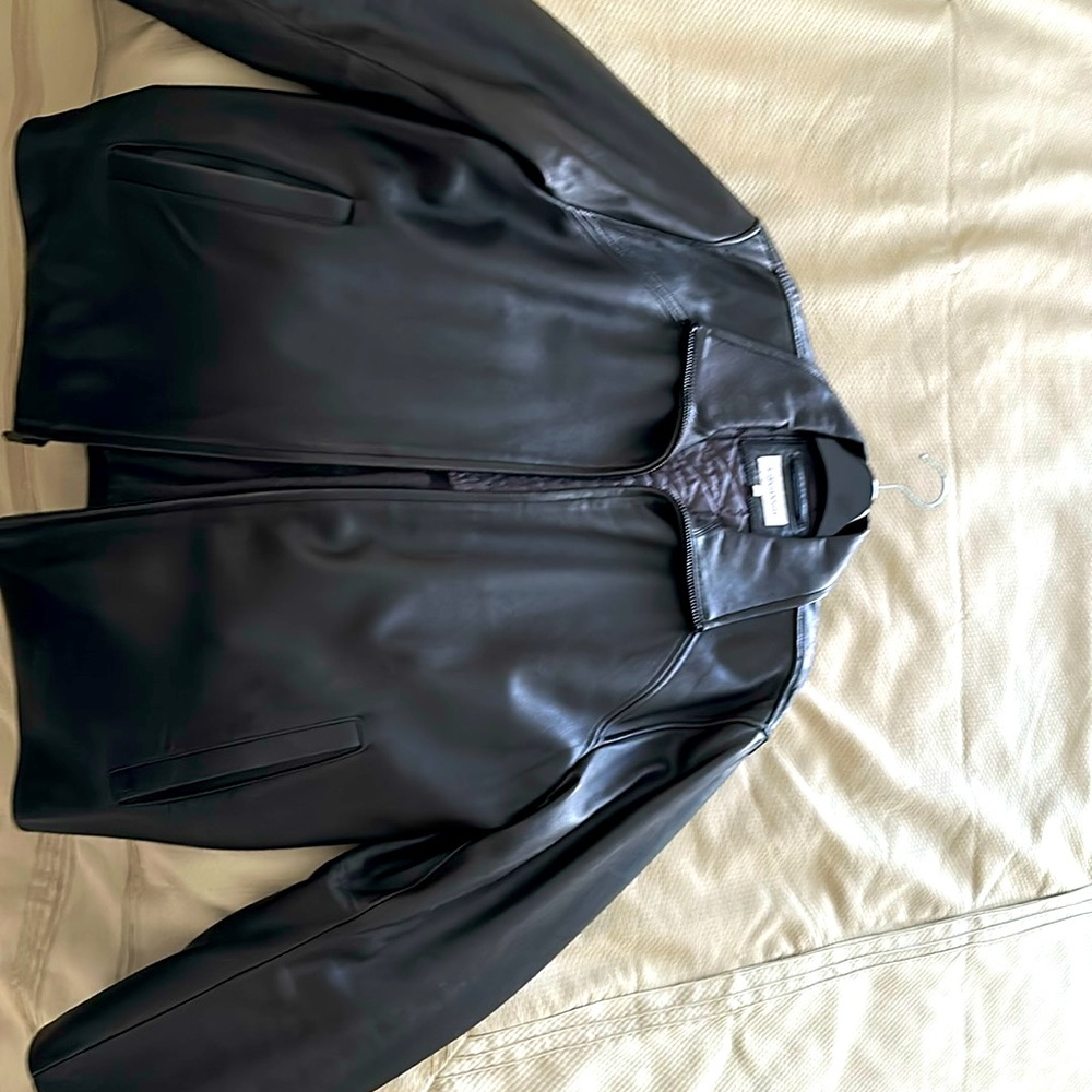 Black leather jacket